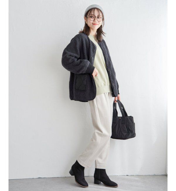 ikka「キルトボアリバーシブルブルゾン」|ブルゾン・スタジャン|