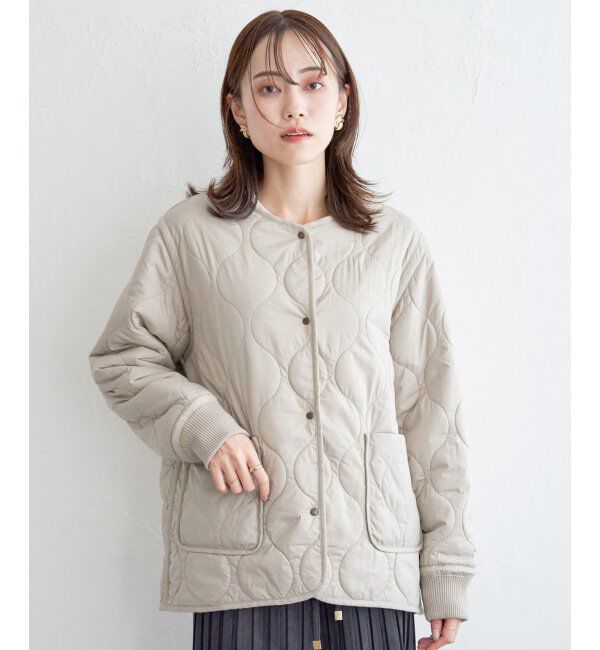 ikka「キルトボアリバーシブルブルゾン」|ブルゾン・スタジャン|