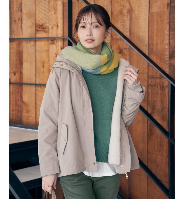 ikka「ライナー付き3WAYマウンテンパーカー」|ブルゾン・スタジャン|ベージュ