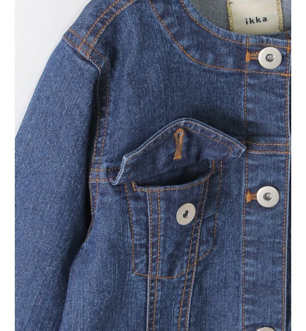 ikka kids「【親子おそろい】デニムノーカラーGジャン（110~160cm）」|その他|