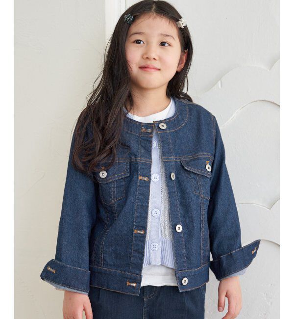 ikka kids「【親子おそろい】デニムノーカラーGジャン（110~160cm）」|その他|