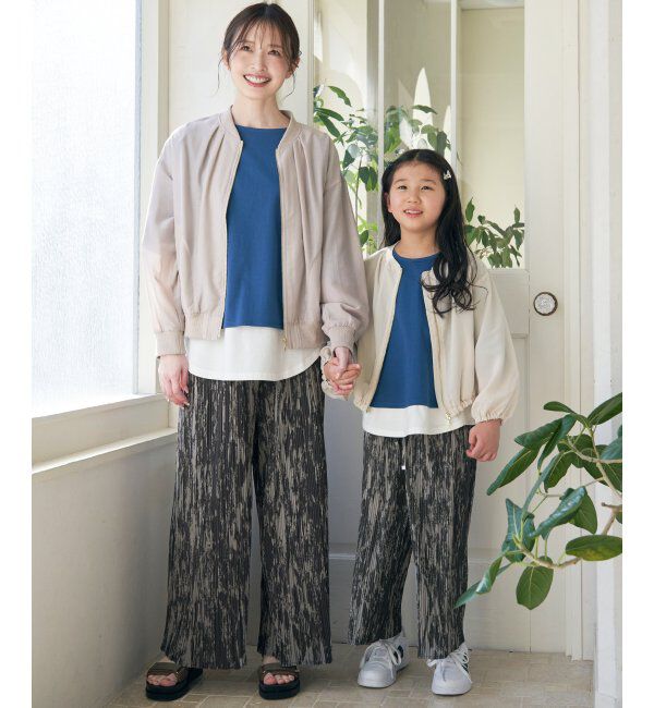 ikka kids「【親子おそろい】さらっとプリーツワイドパンツ（120~160cm）」|その他|