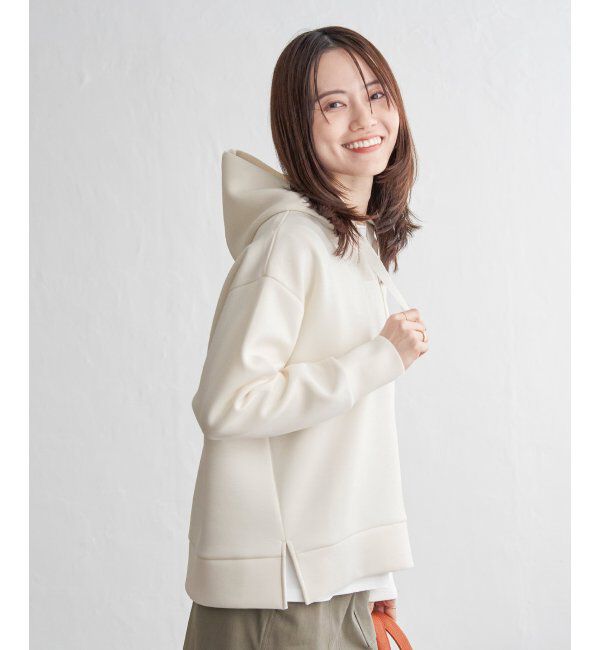 ikka「GOKU楽ダンボールフードパーカー」|パーカー|オフホワイト