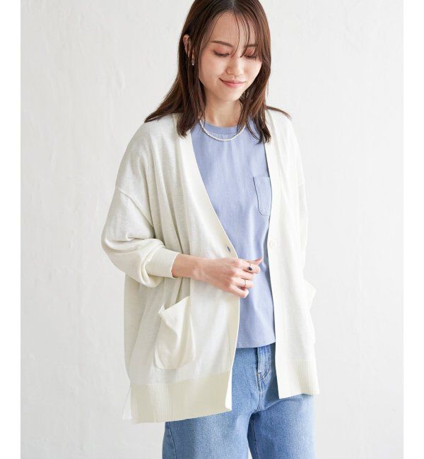 ikka「洗えるさらっとVネックカーディガン」|その他|