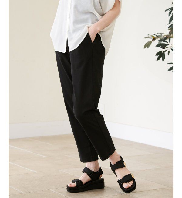 ikka「GOKU楽パンツ 冷感テーパード」|その他|ブラック