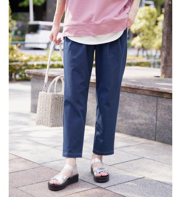 ikka「GOKU楽パンツ 冷感テーパード」|その他|ネイビーブルー