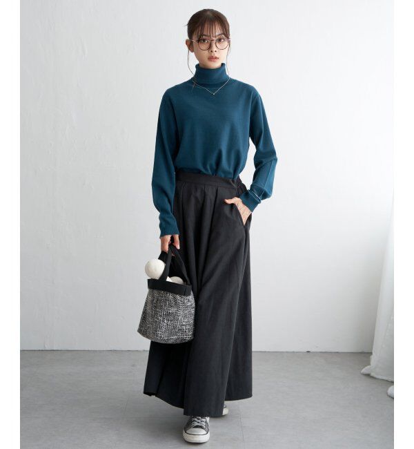 Lbc with Life「天竺ハイネックカラーニット」|カーディガン|