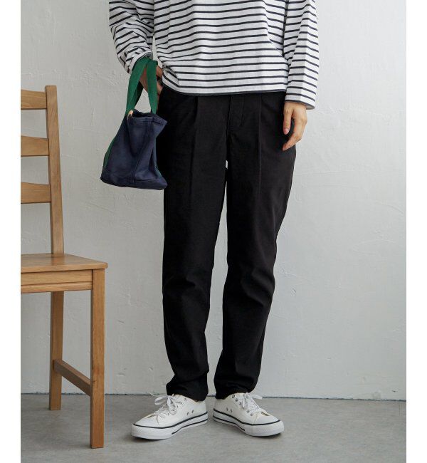 Lbc with Life「らくぬくプラステーパードパンツ」|その他|ブラック