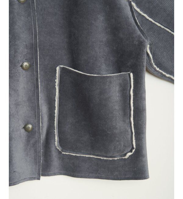 Lbc with Life「ボアコーデュロイリバーシブル襟付きジャケット」|ブルゾン・スタジャン|