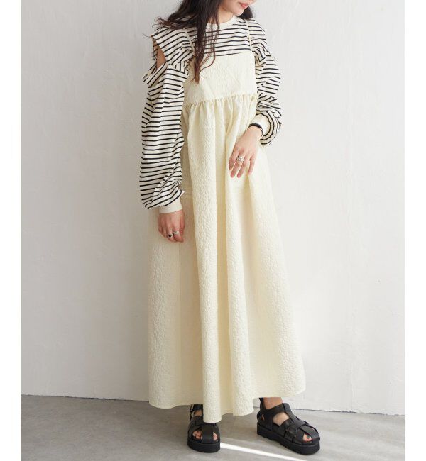 VENCE share style「フクレジャガードペプラムキャミワンピース」|ワンピース|ホワイト