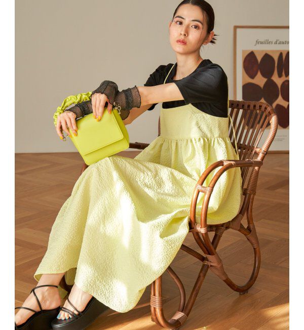 VENCE share style「フクレジャガードペプラムキャミワンピース」|ワンピース|