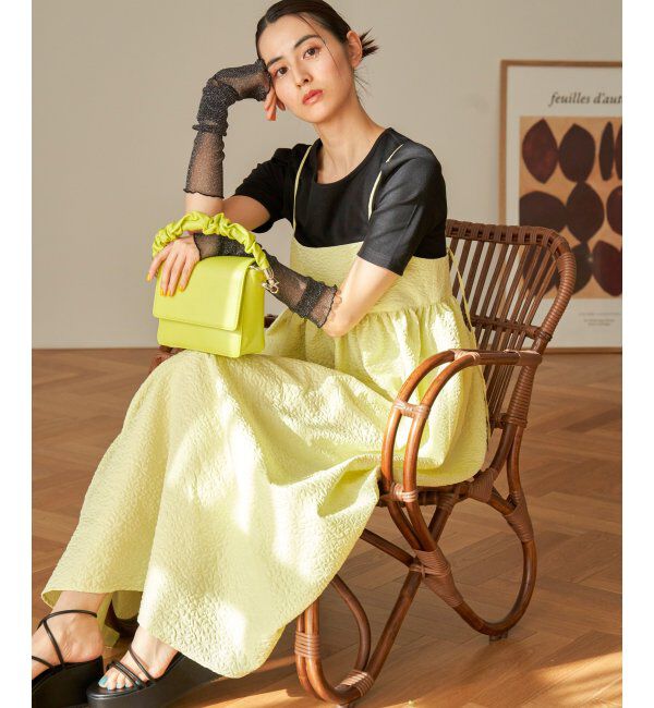 VENCE share style「フクレジャガードペプラムキャミワンピース」|ワンピース|