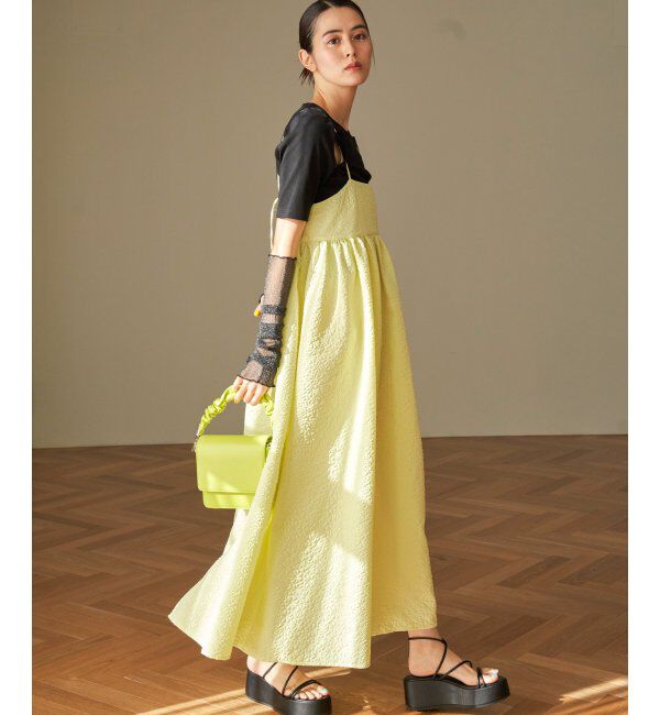 VENCE share style「フクレジャガードペプラムキャミワンピース」|ワンピース|