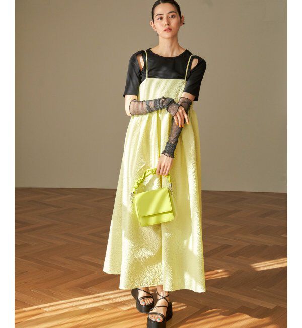 VENCE share style「フクレジャガードペプラムキャミワンピース」|ワンピース|