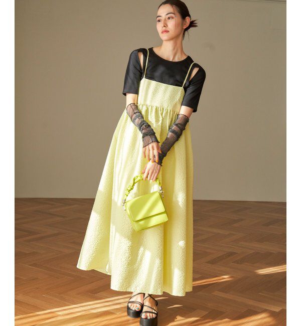 VENCE share style「フクレジャガードペプラムキャミワンピース」|ワンピース|