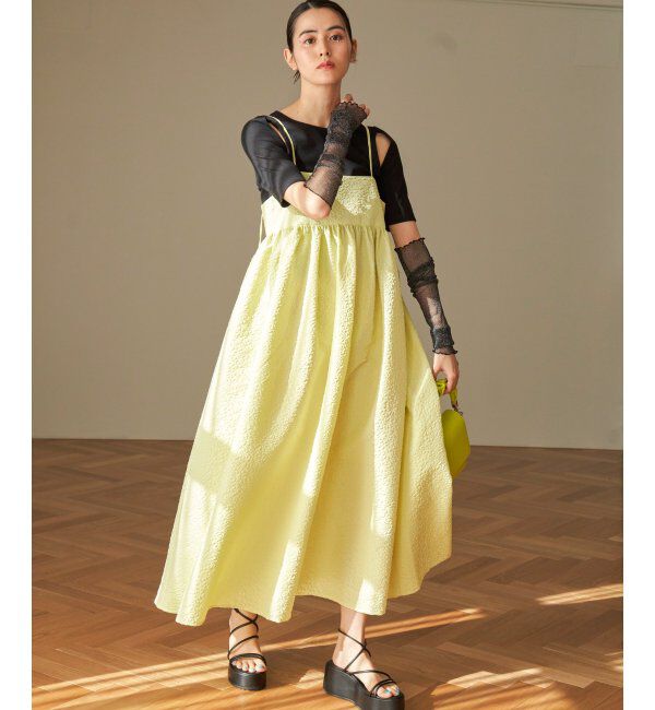 VENCE share style「フクレジャガードペプラムキャミワンピース」|ワンピース|