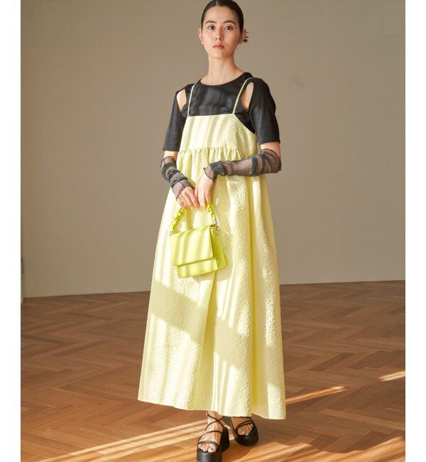 VENCE share style「フクレジャガードペプラムキャミワンピース」|ワンピース|