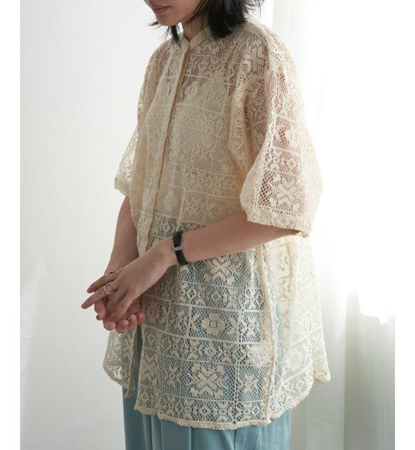 VENCE share style「レーススタンドシャツ」|シャツ・ブラウス|