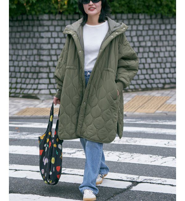 VENCE share style「中綿キルトフード付きコート」|その他|