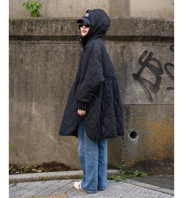 VENCE share style「中綿キルトフード付きコート」|その他|