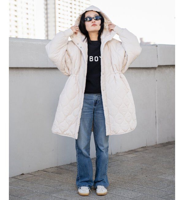 VENCE share style「中綿キルトフード付きコート」|その他|