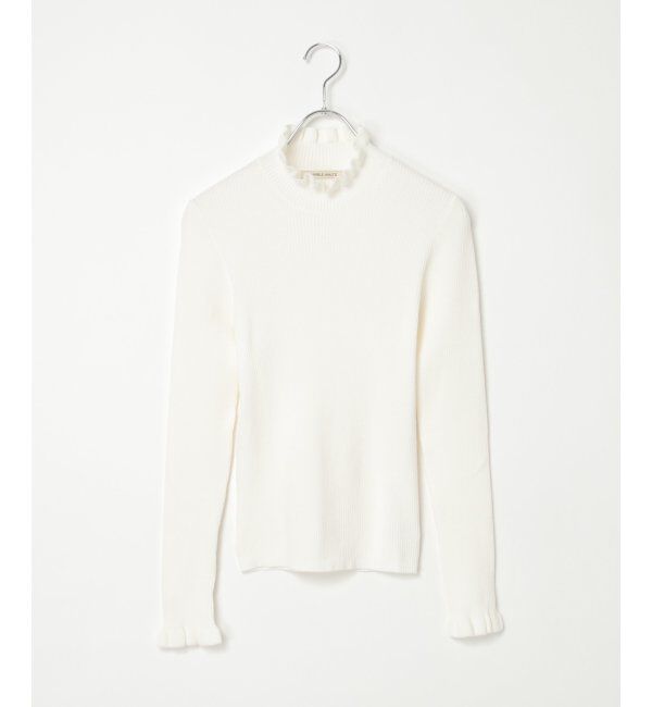 VENCE share style「12Gリブフリルネックニットプルオーバー」|タンクトップ|