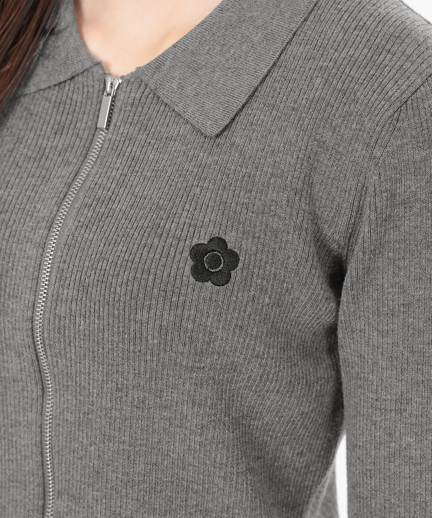 MARY QUANT「スムースニット ブルゾン」|ニット・セーター|