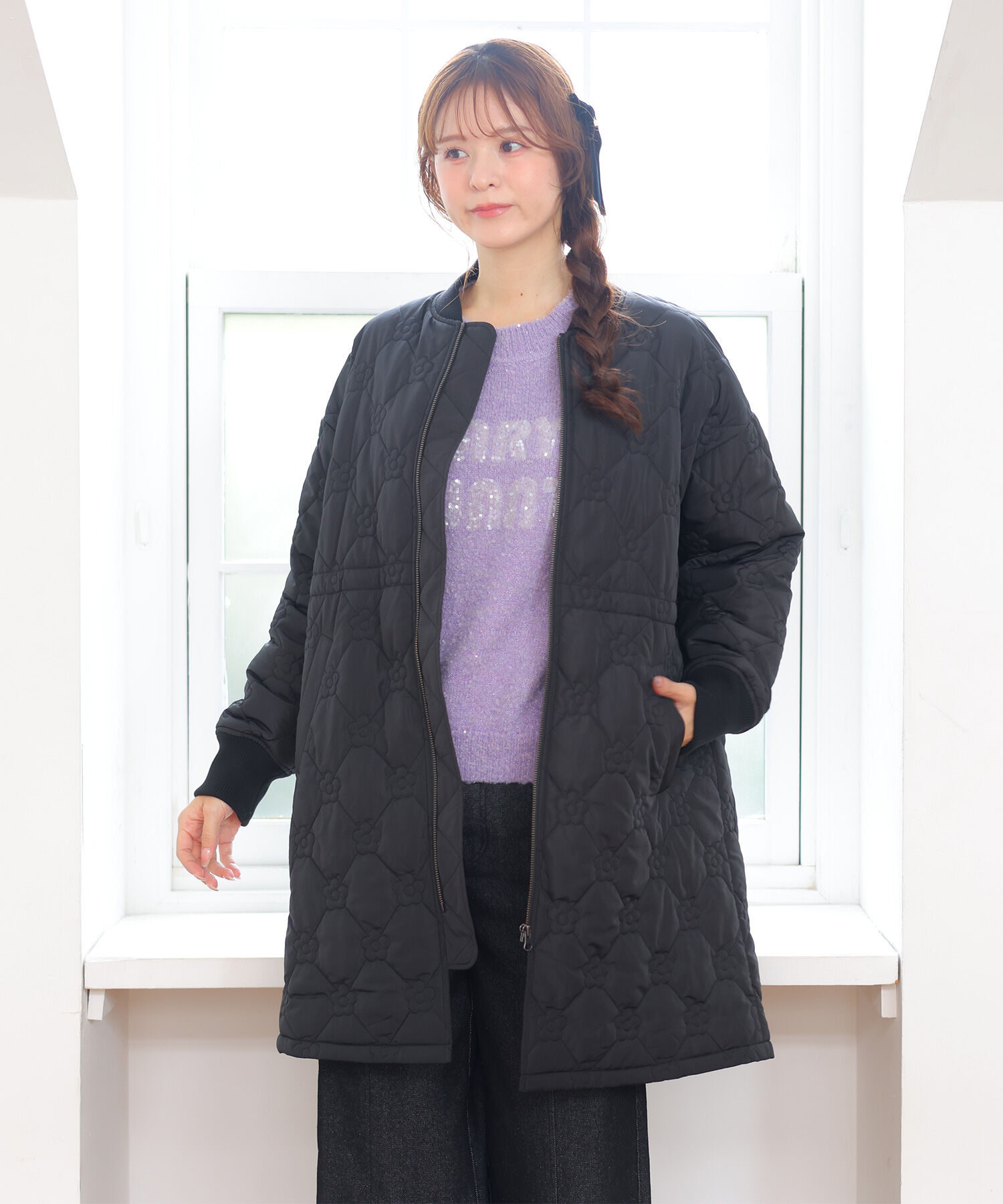 MARY QUANT「デイジーキルト中綿 ブルゾン」|ダウン|