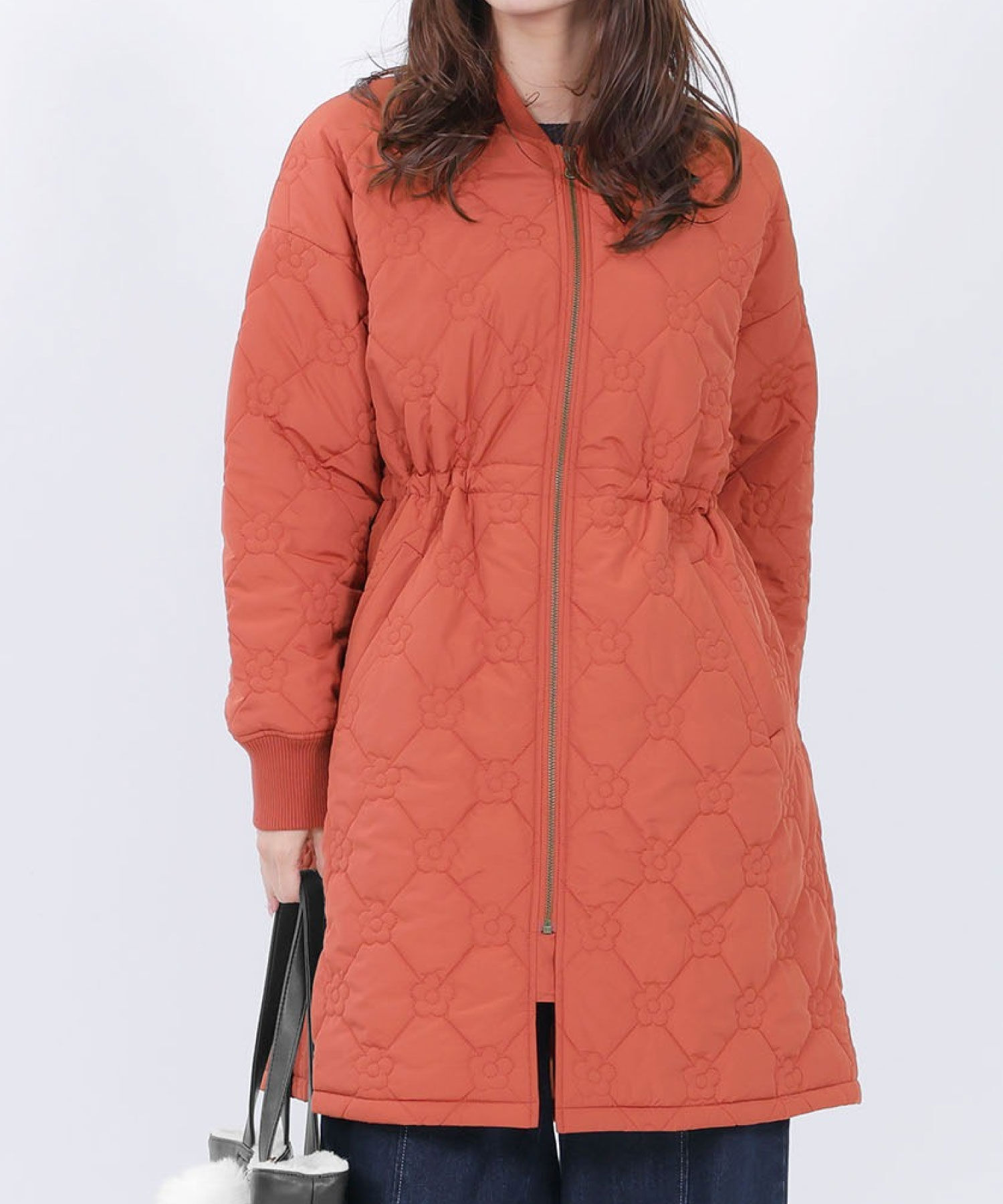 MARY QUANT「デイジーキルト中綿 ブルゾン」|ダウン|テラコッタ