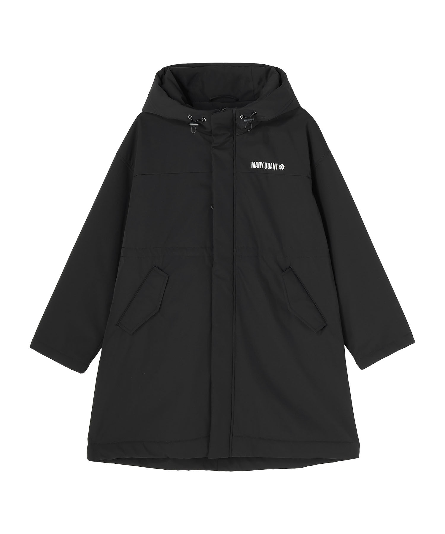 MARY QUANT「ロゴパデッド ロングコート」|ピーコート|