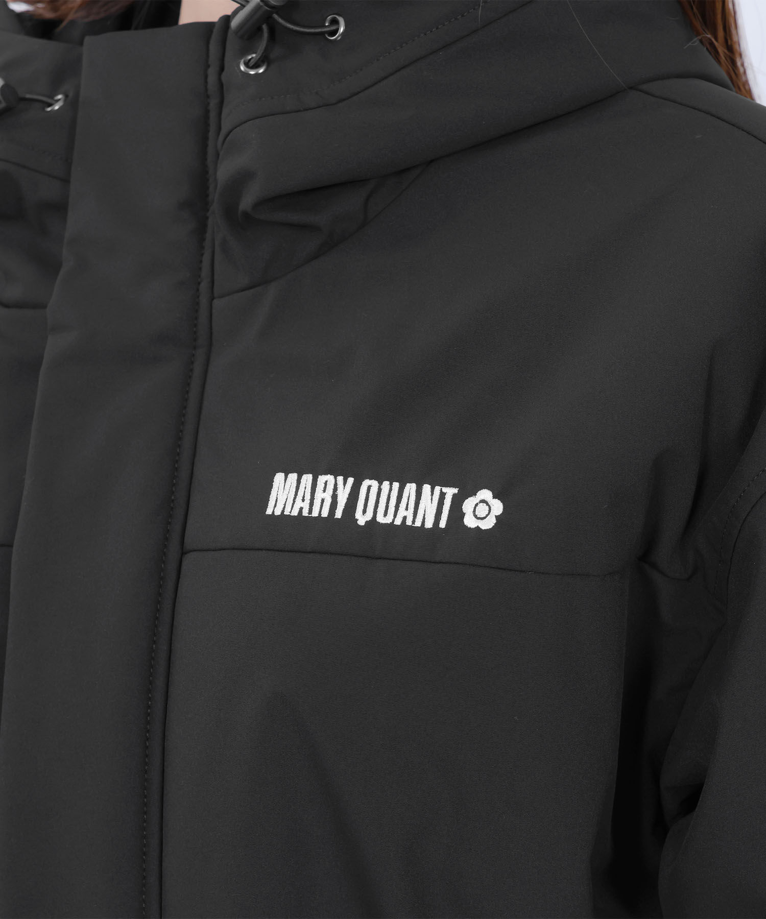 MARY QUANT「ロゴパデッド ロングコート」|ピーコート|