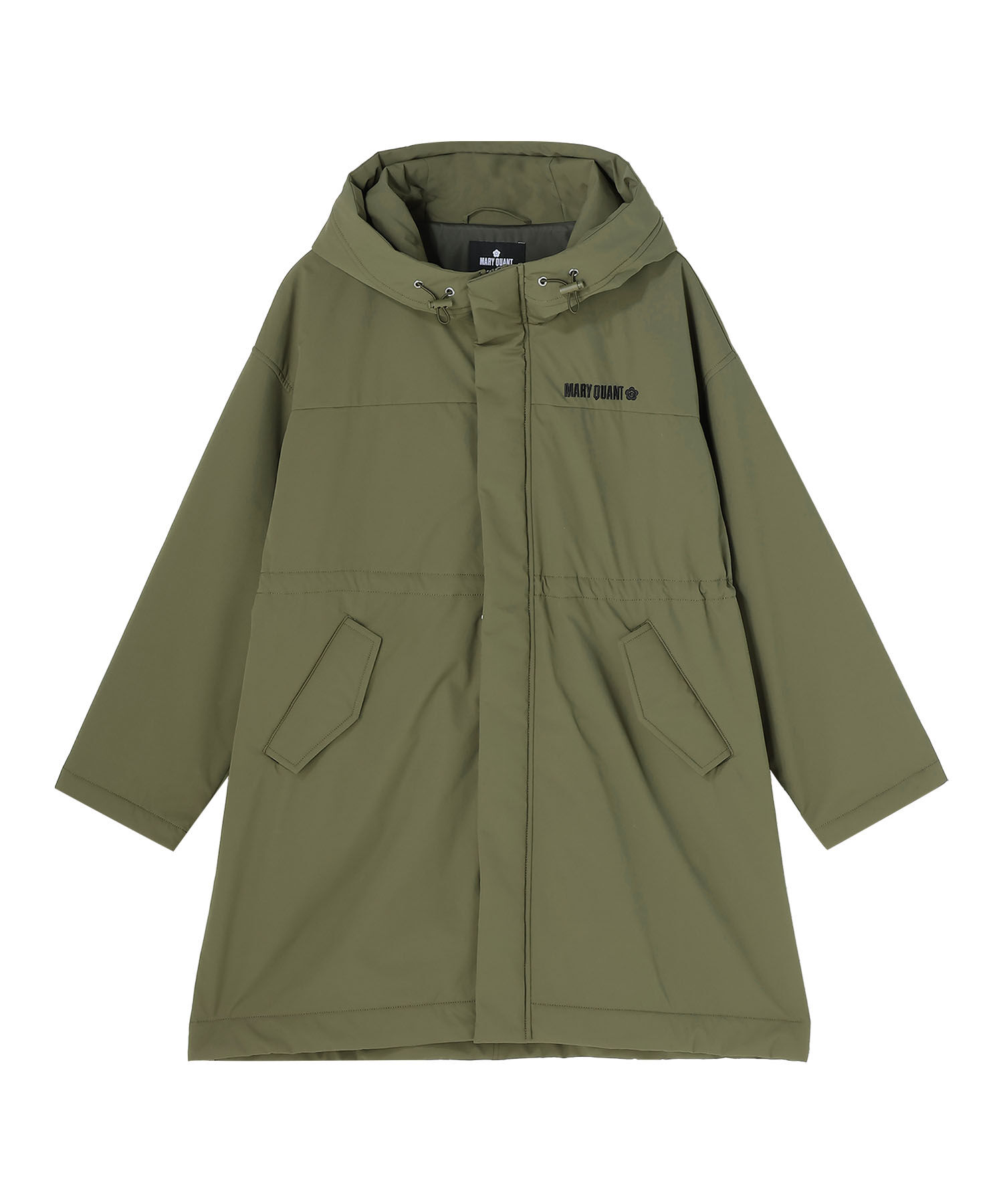 MARY QUANT「ロゴパデッド ロングコート」|ピーコート|