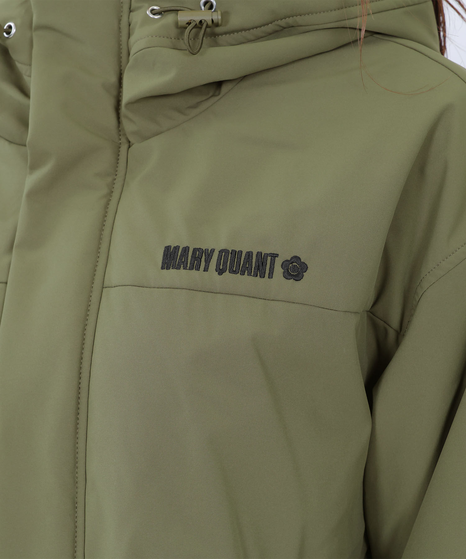 MARY QUANT「ロゴパデッド ロングコート」|ピーコート|