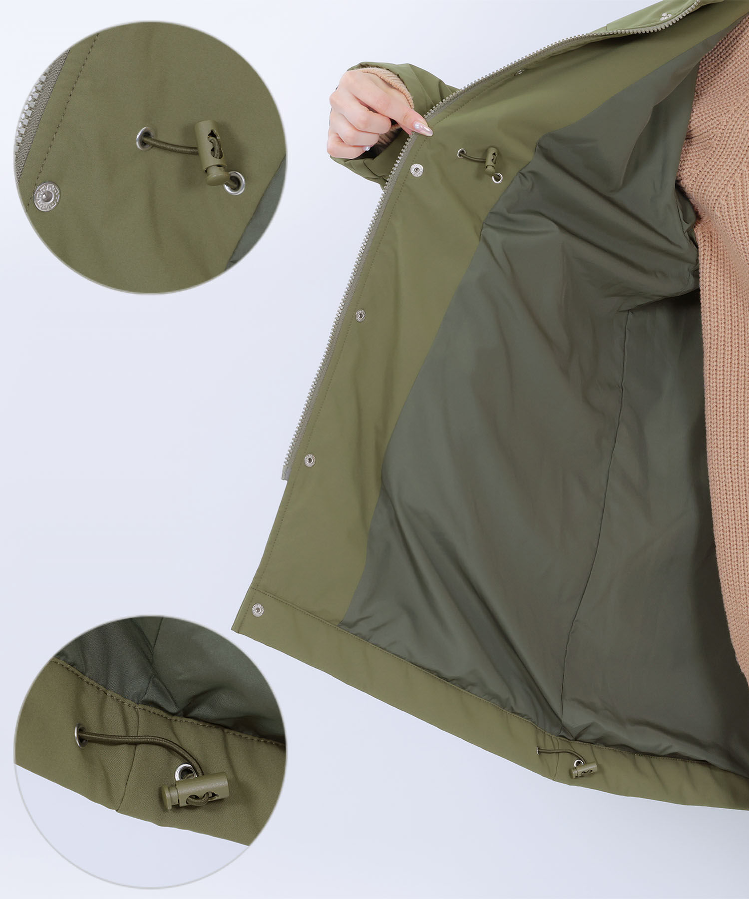 MARY QUANT「ロゴパデッド ロングコート」|ピーコート|