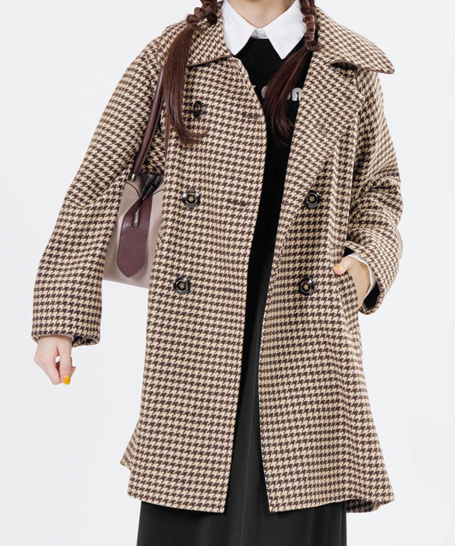 MARY QUANT「ダブルクラシカル ロングコート」|トレンチコート|ブラウン