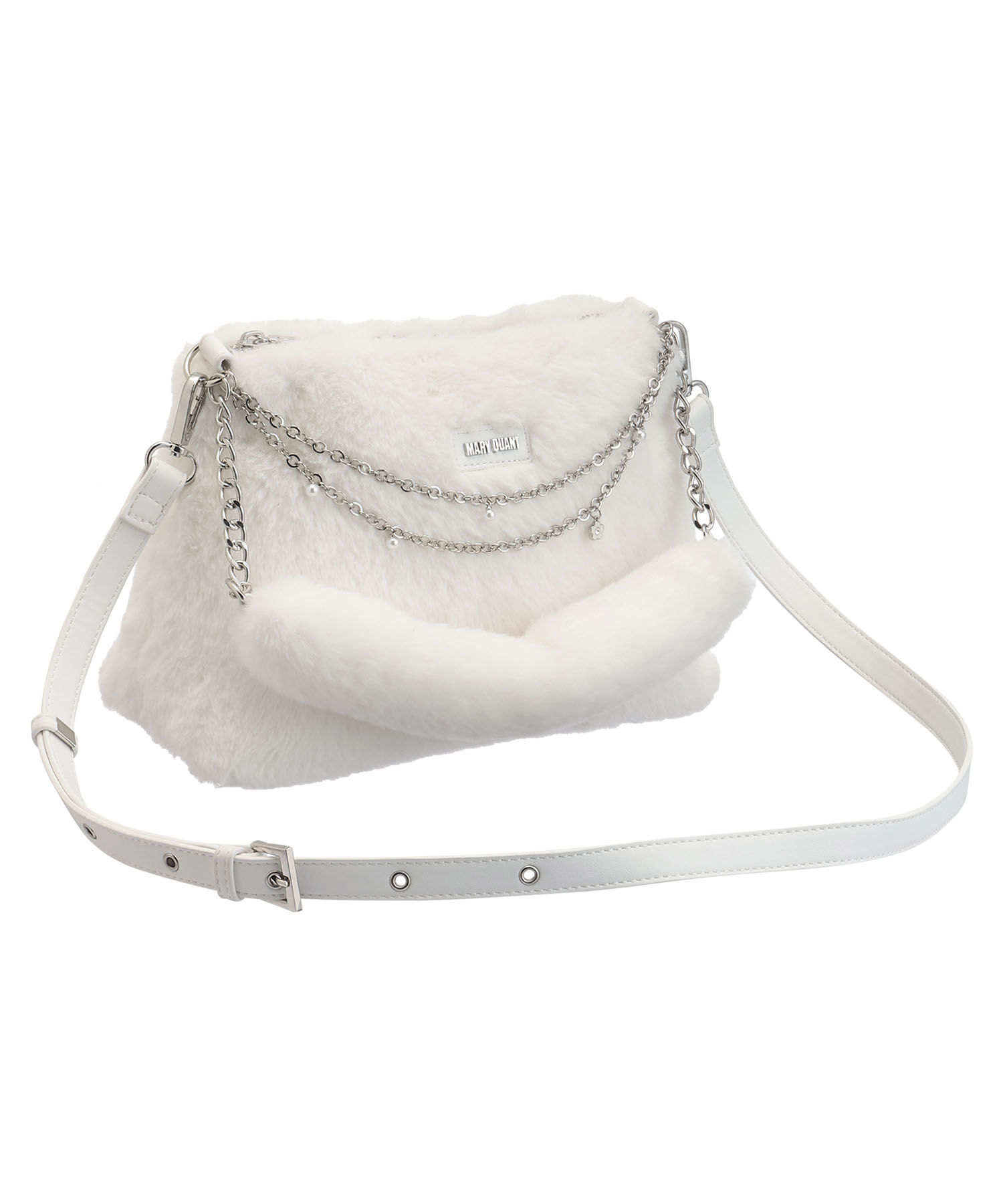MARY QUANT「Wチェーンファー 2WAYショルダー」|ショルダー・メッセンジャー|
