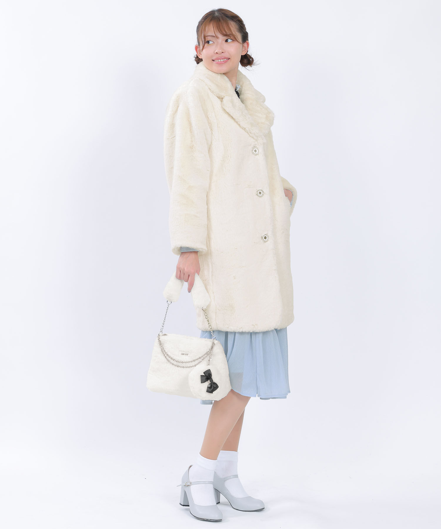 MARY QUANT「Wチェーンファー 2WAYショルダー」|ショルダー・メッセンジャー|