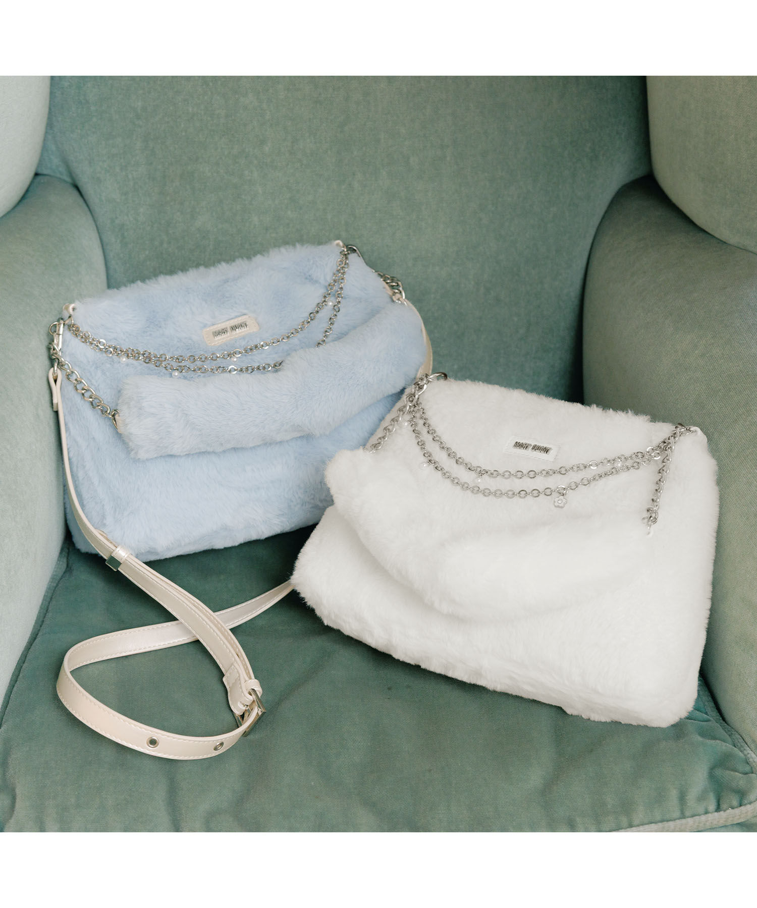 MARY QUANT「Wチェーンファー 2WAYショルダー」|ショルダー・メッセンジャー|