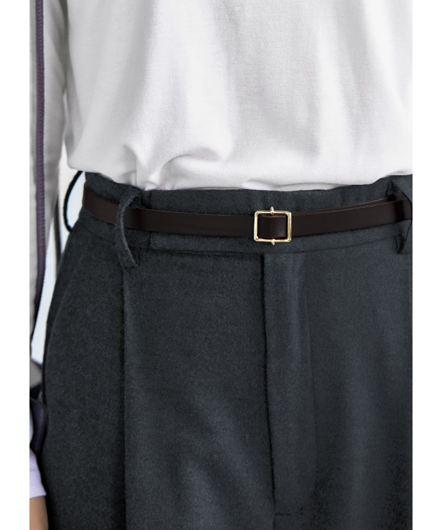 STYLE DELI「サイズ自在な穴なし15mmレザーベルト」|ベルト|ゴールド