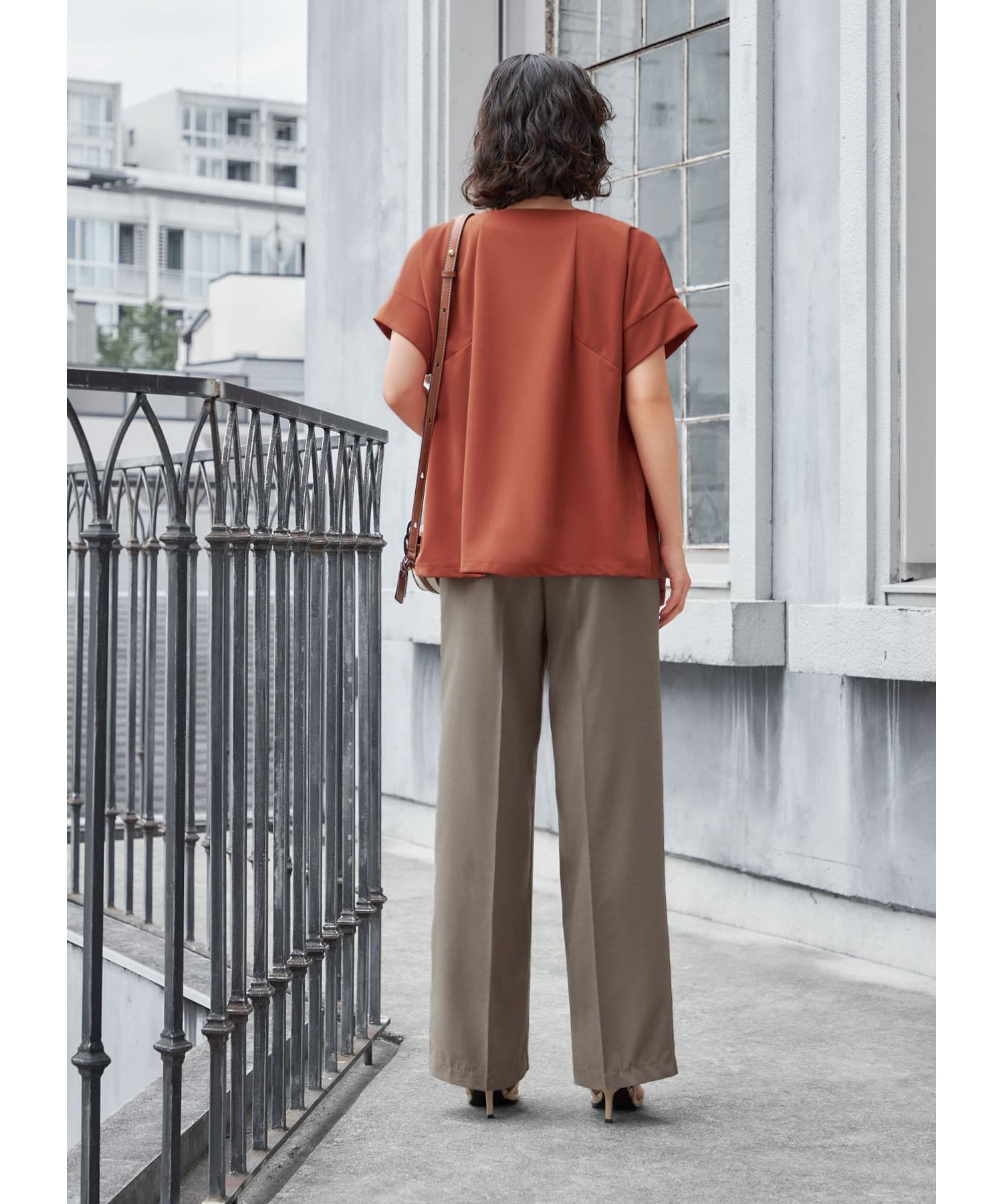 STYLE DELI「カットジョーゼットジップブラウス」|シャツ・ブラウス|