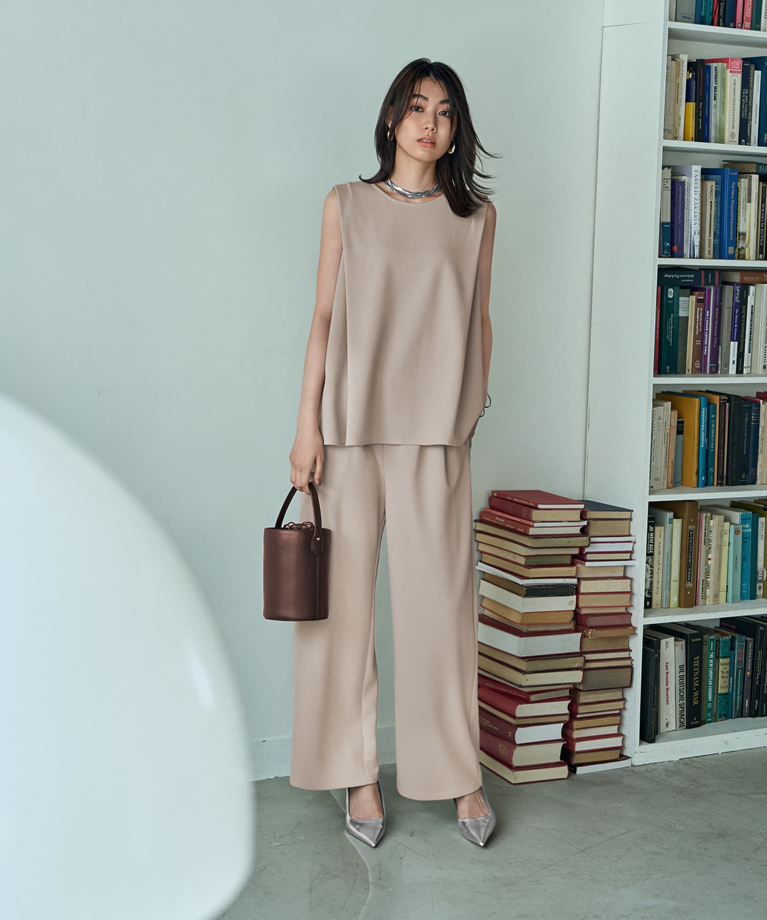 STYLE DELI「【匠ジョーゼット】タック入りワイドパンツ」|その他|