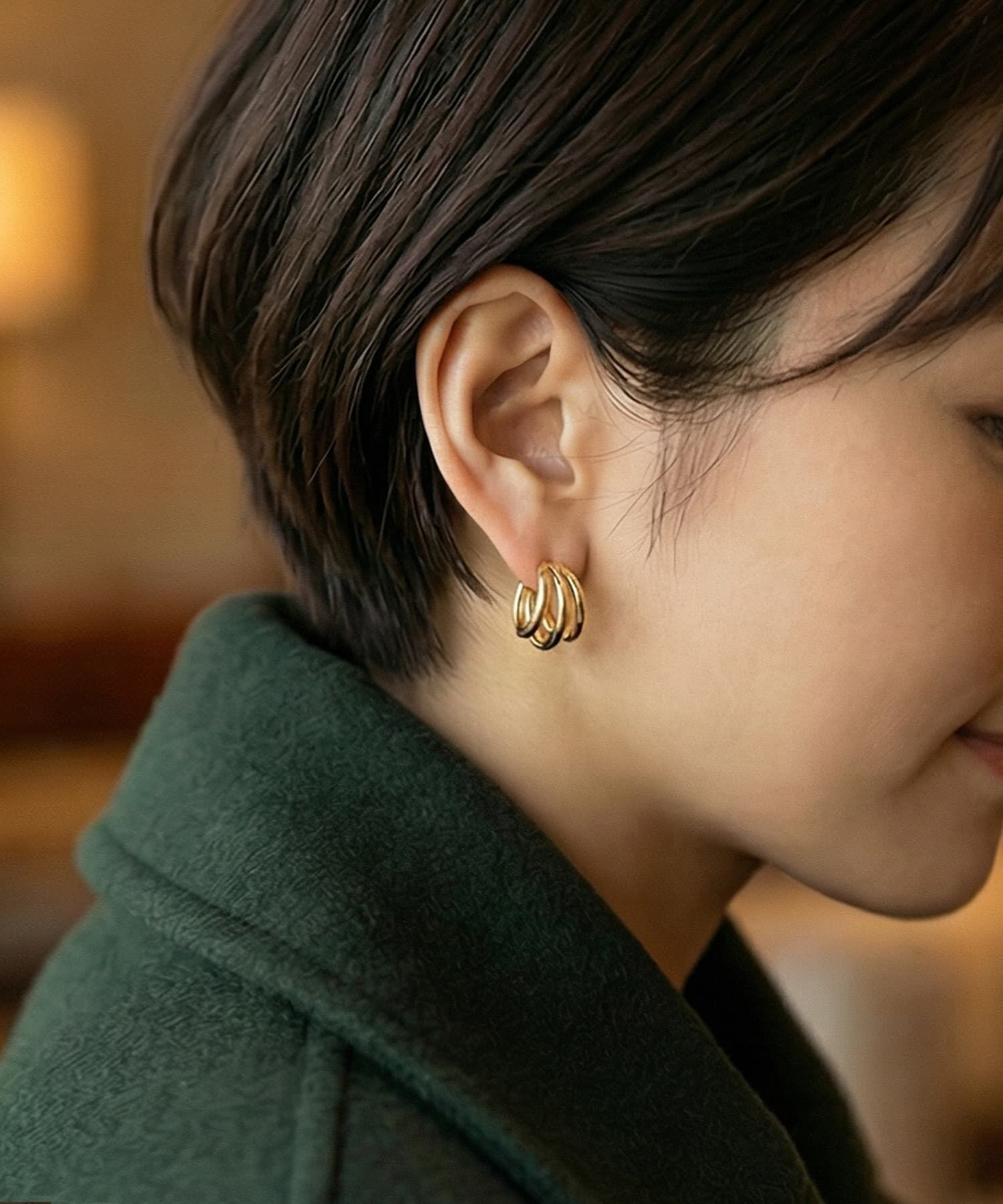 STYLE DELI「【DELI by】レイヤードカーブピアス」|ピアス|