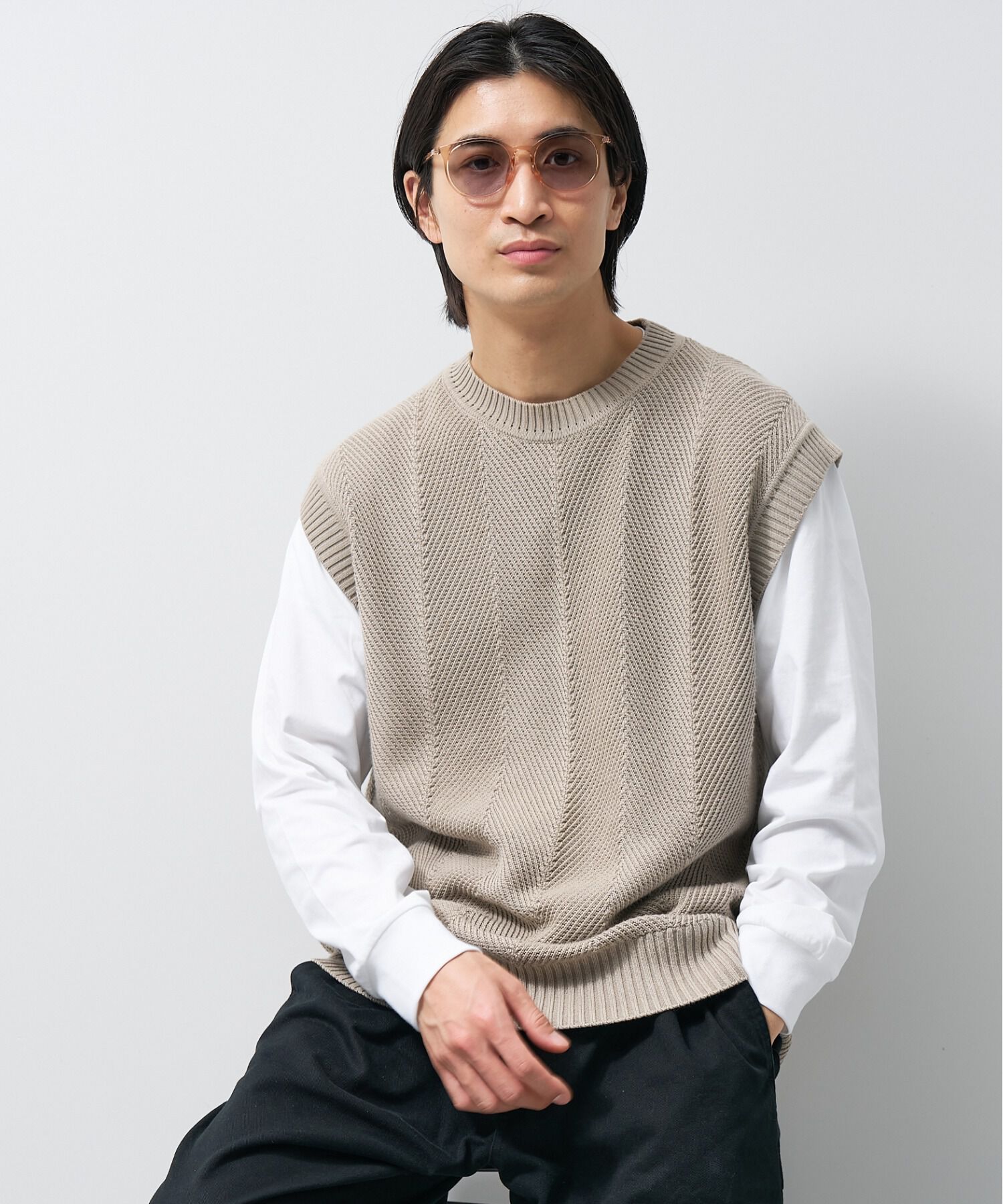  「ボストン型 サングラス 軽量 UVカット 紫外線対策 クリア ベージュ べっ甲 ブラック」|サングラス|