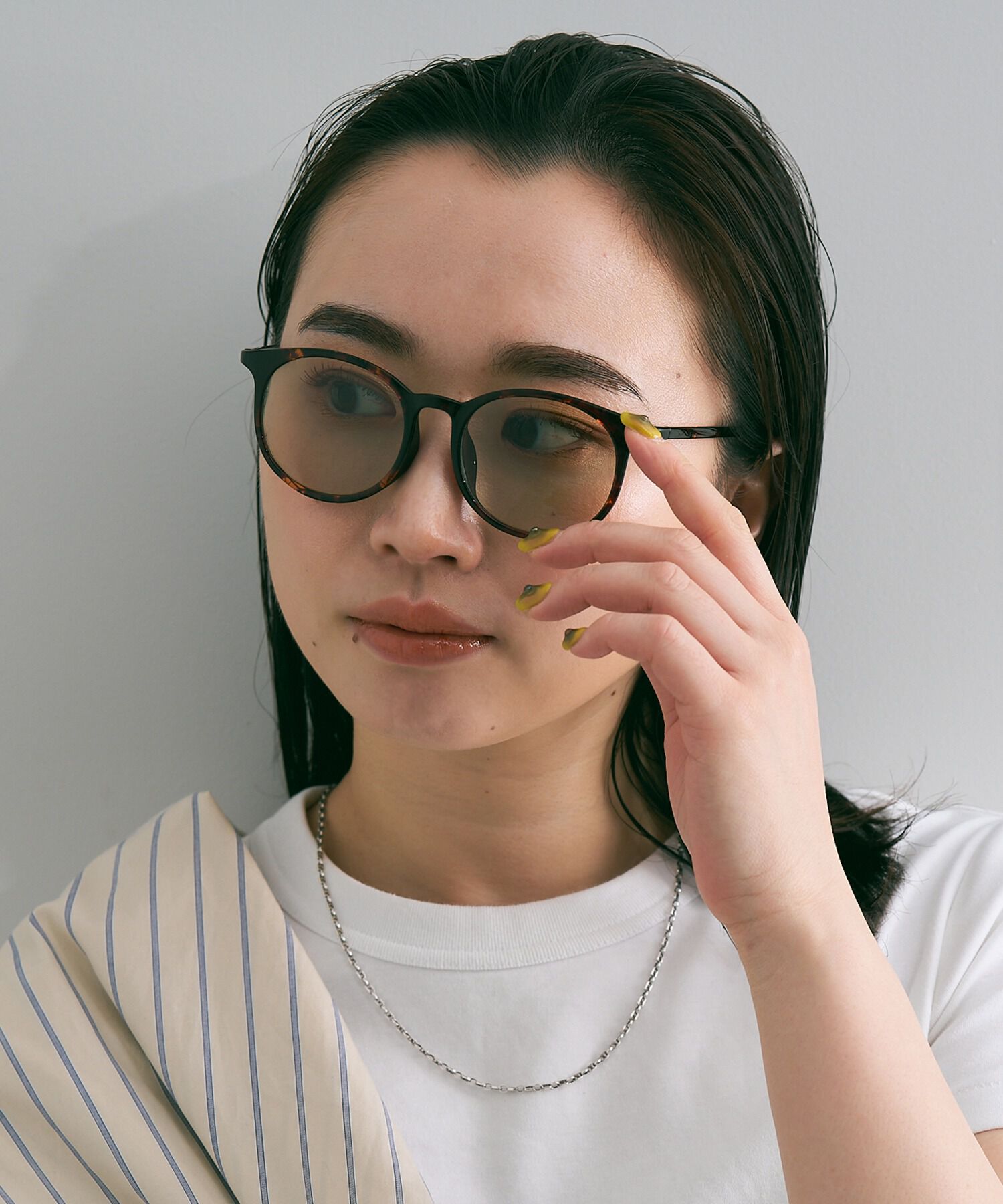  「ボストン型 サングラス 軽量 UVカット 紫外線対策 クリア ベージュ べっ甲 ブラック」|サングラス|ブラウン系その他1