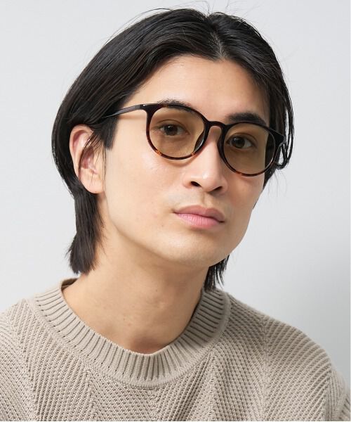  「ボストン型 サングラス 軽量 UVカット 紫外線対策 クリア ベージュ べっ甲 ブラック」|サングラス|