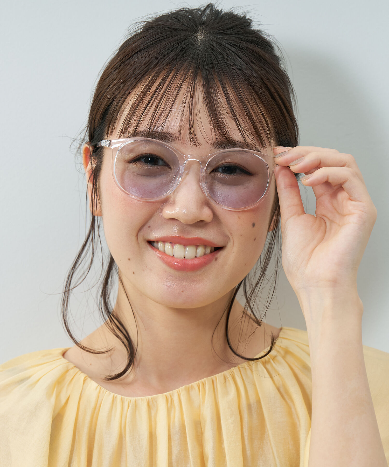  「ボストン型 サングラス 軽量 UVカット 紫外線対策 クリア ベージュ べっ甲 ブラック」|サングラス|クリア