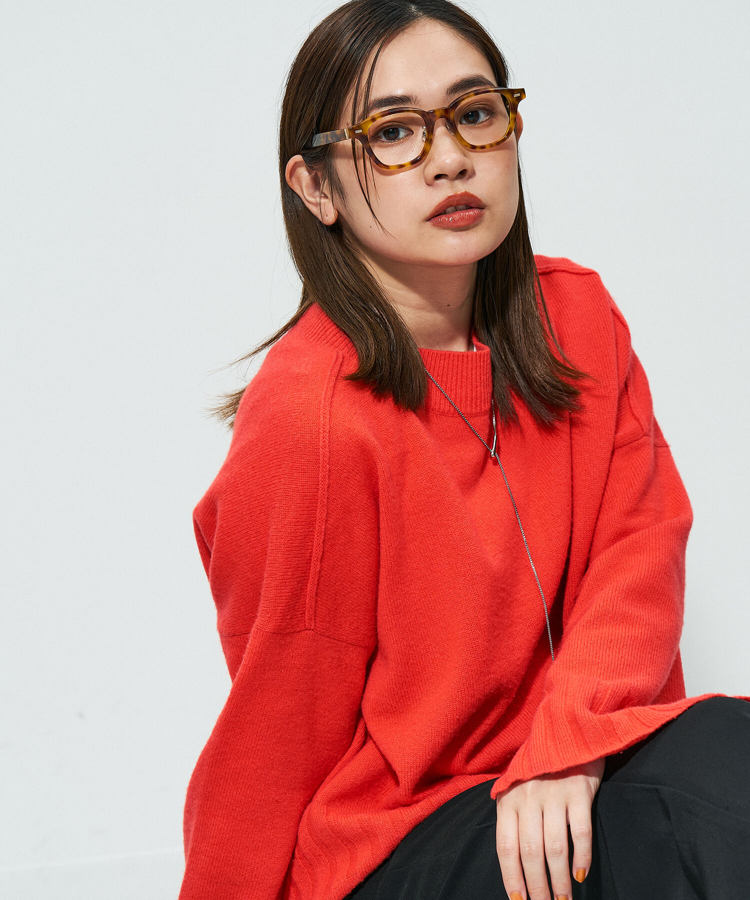  「Zoff｜STUDIO SEVEN｜ウェリントン型 メガネ｜太縁メガネ｜プラスチックフレーム レンズ交換券付き」|メガネ|ブラウン