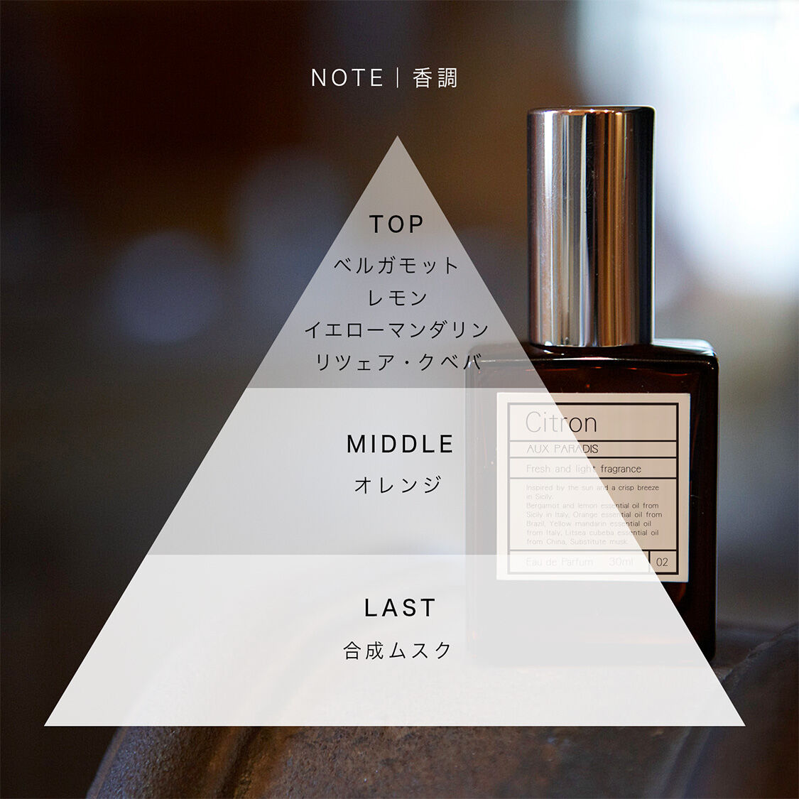 AUX PARADIS「オゥパラディ シトロン オードパルファム (15ml)」|香水・フレグランス|