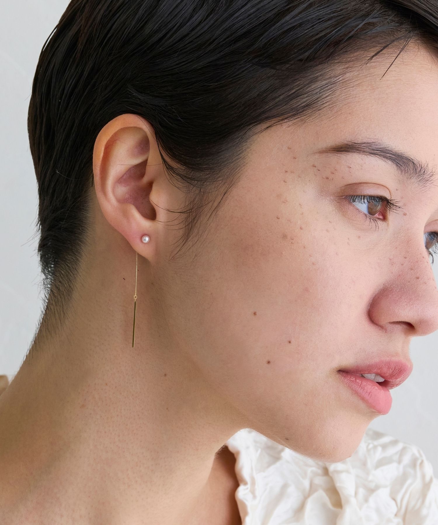 JUPITER「【K10】バー＆淡水パールピアス」|ピアス|