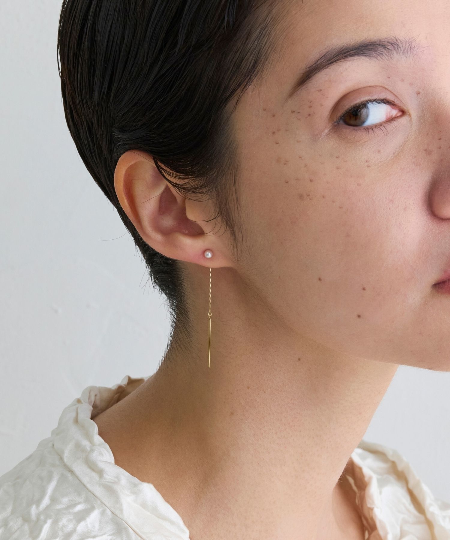 JUPITER「【K10】バー＆淡水パールピアス」|ピアス|